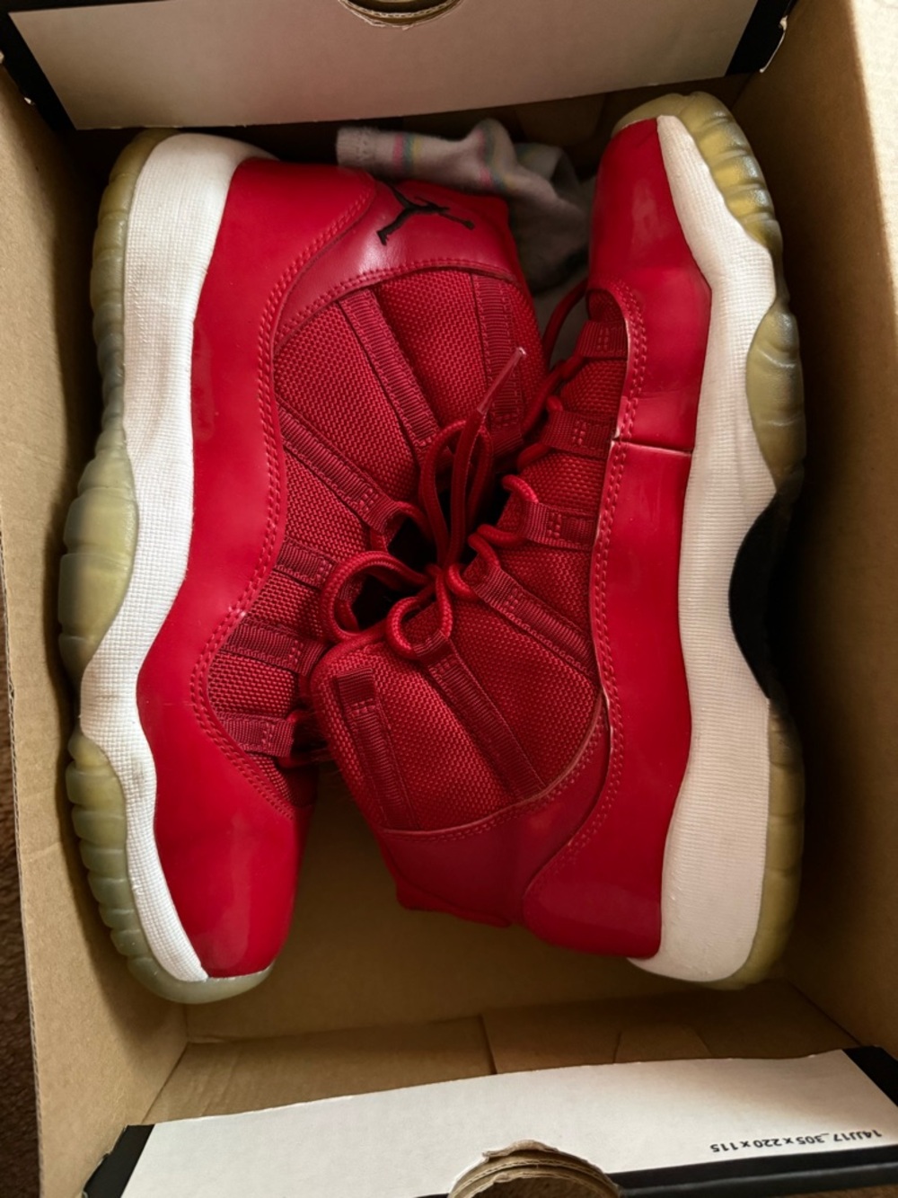 Jordan Kids Red High-Top Sneakers with White Midsole